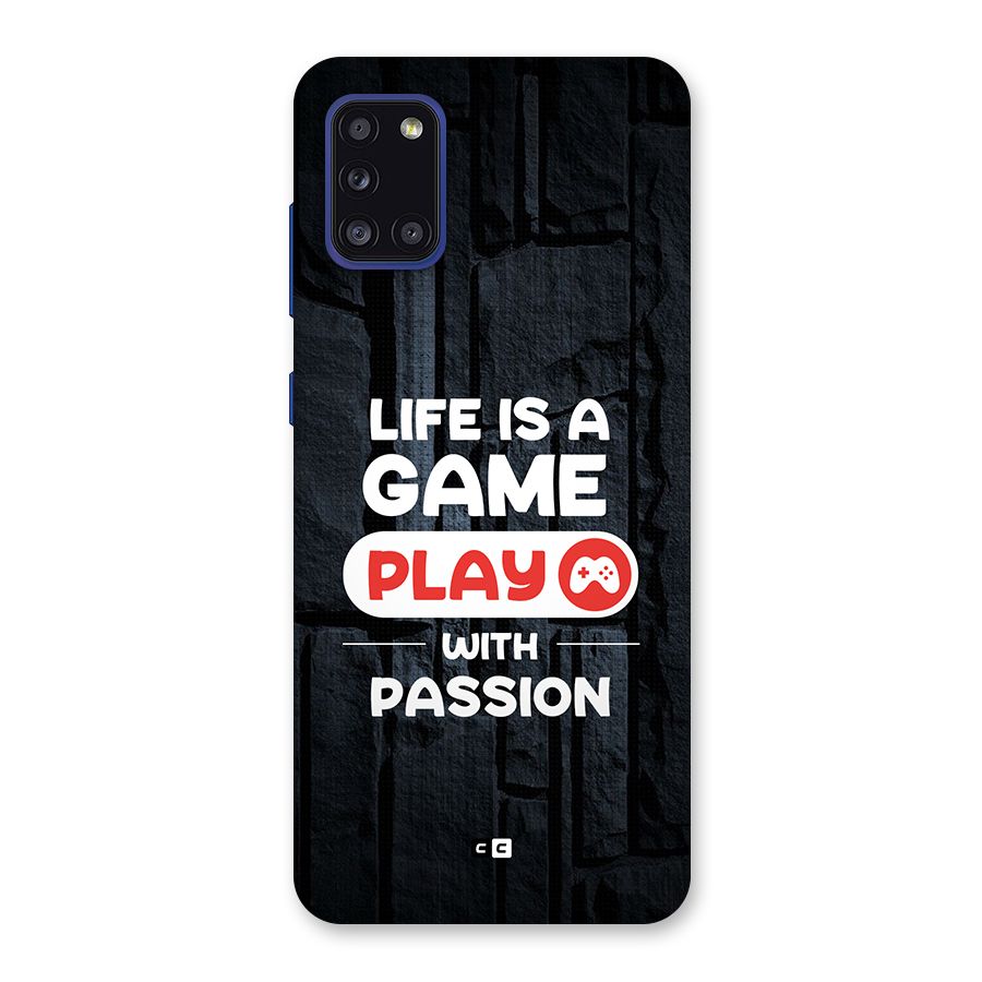 Play With Passion Back Case for Galaxy A31