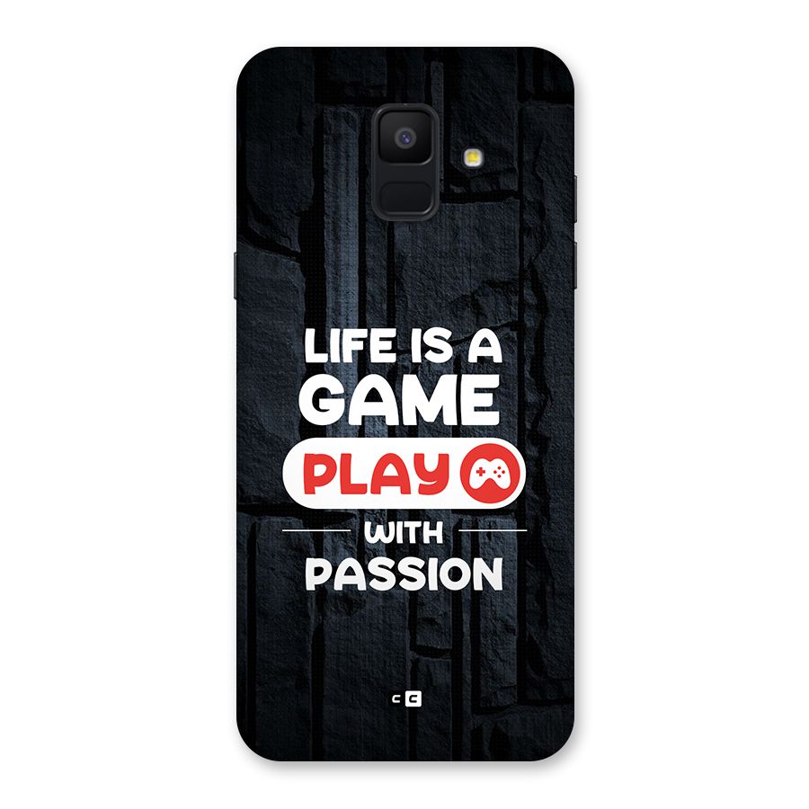 Play With Passion Back Case for Galaxy A6 (2018)
