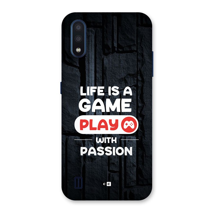 Play With Passion Back Case for Galaxy M01