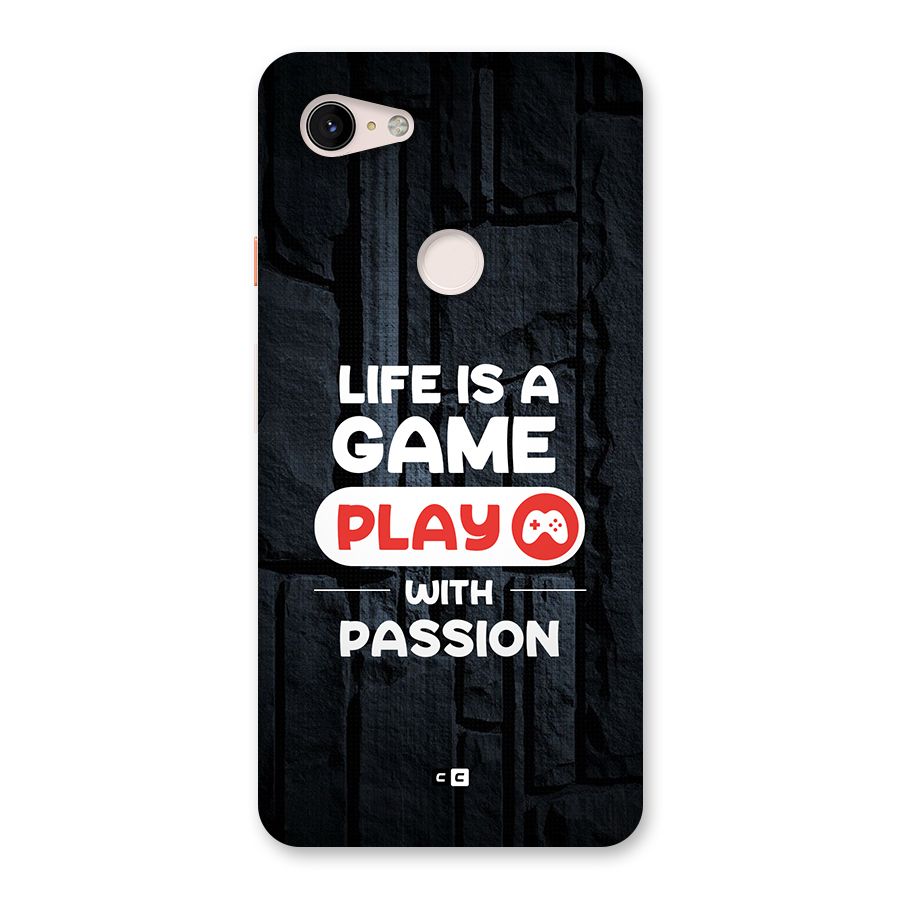 Play With Passion Back Case for Google Pixel 3 XL