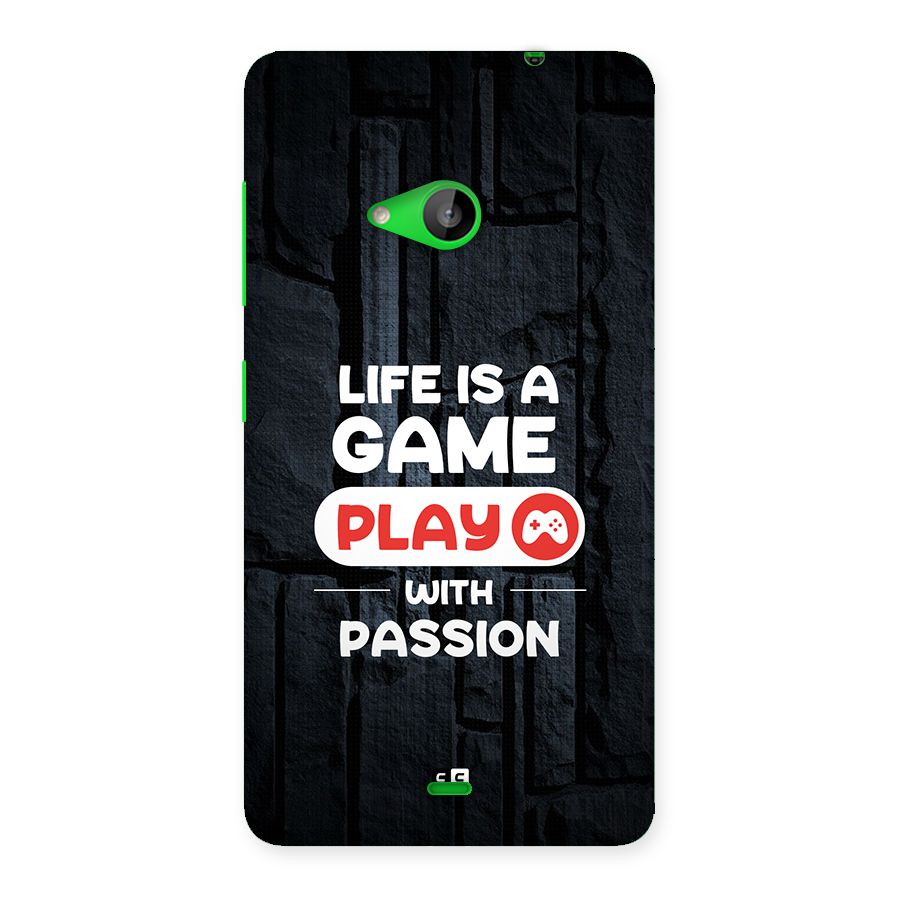 Play With Passion Back Case for Lumia 535