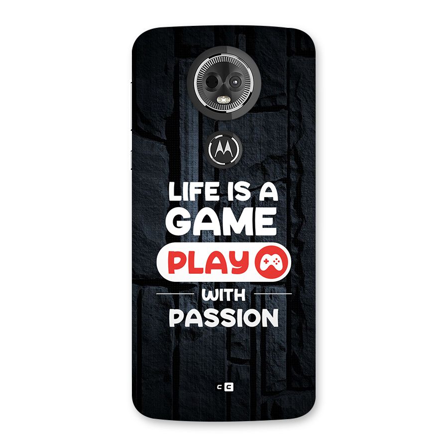 Play With Passion Back Case for Moto E5 Plus