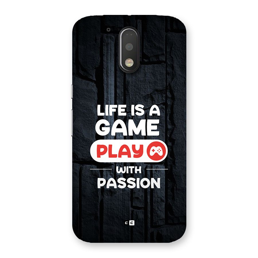Play With Passion Back Case for Moto G4 Plus