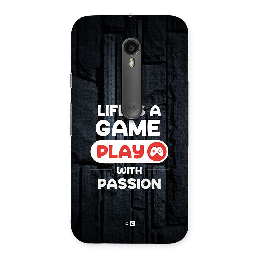 Play With Passion Back Case for Moto G Turbo