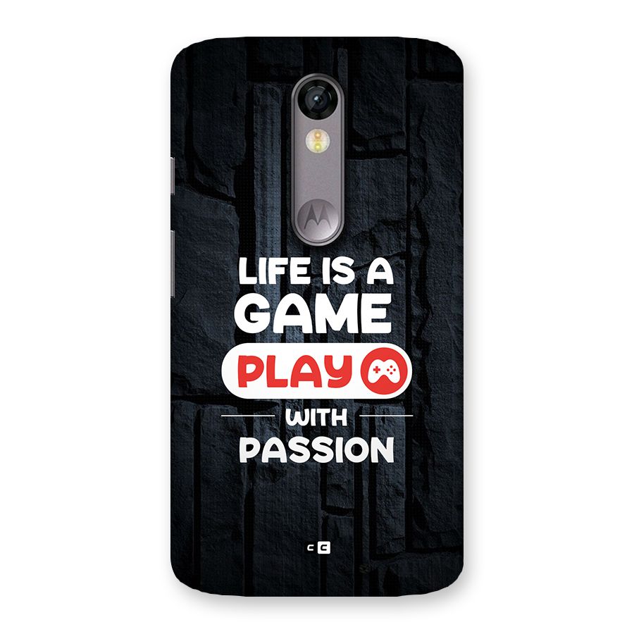 Play With Passion Back Case for Moto X Force