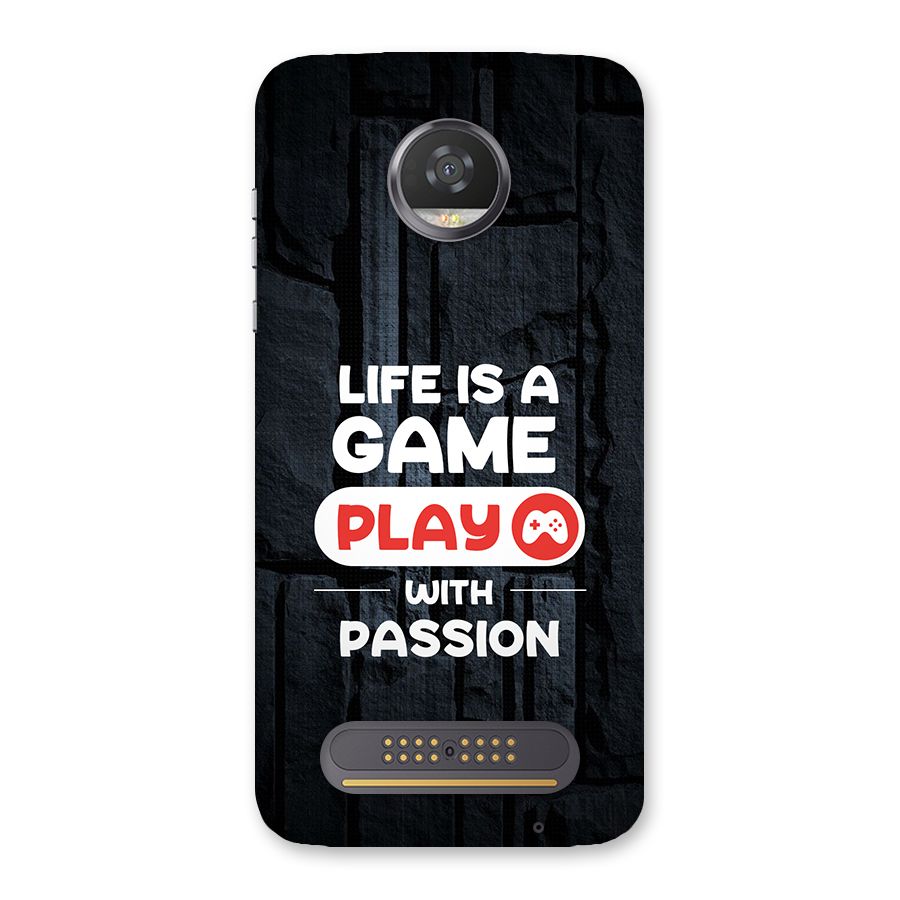 Play With Passion Back Case for Moto Z2 Play