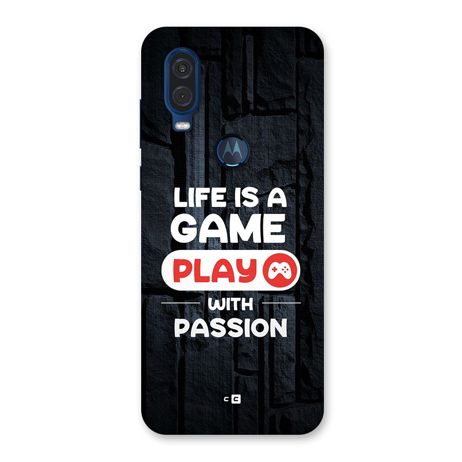 Play With Passion Back Case for Motorola One Vision