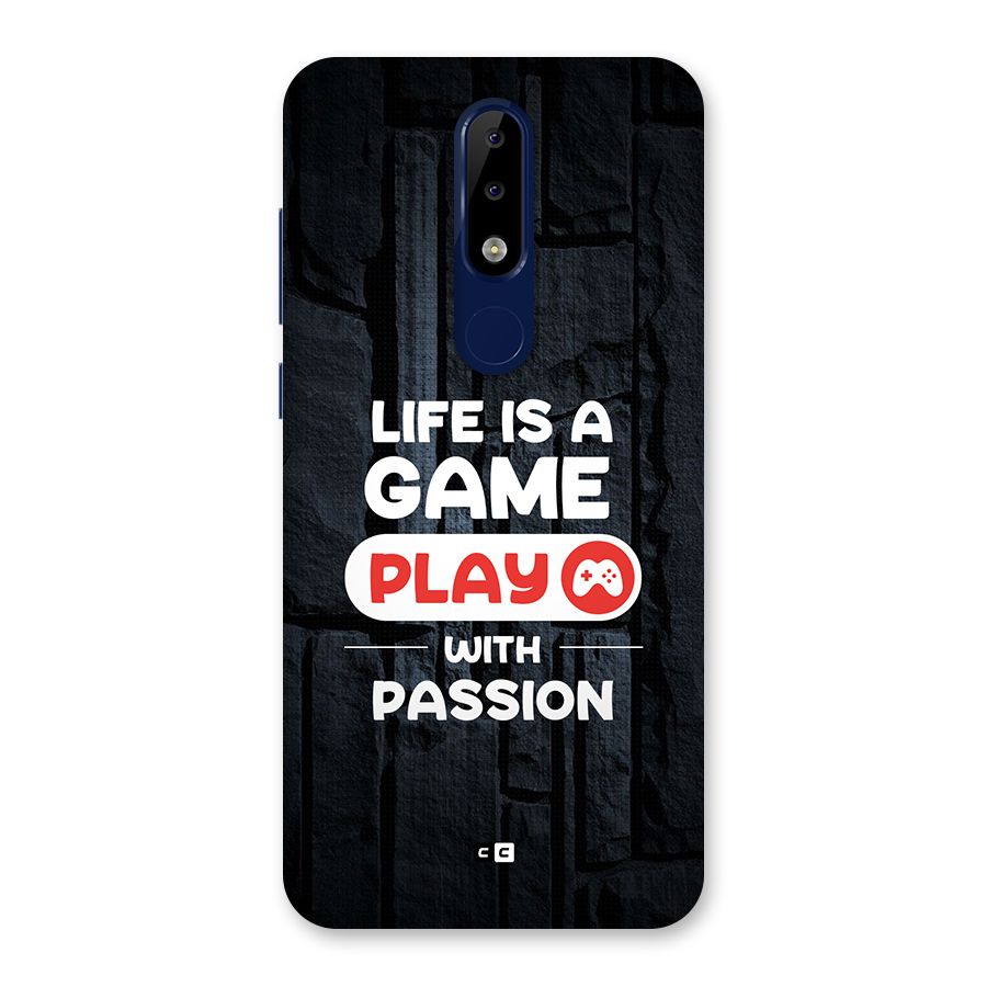Play With Passion Back Case for Nokia 5.1 Plus