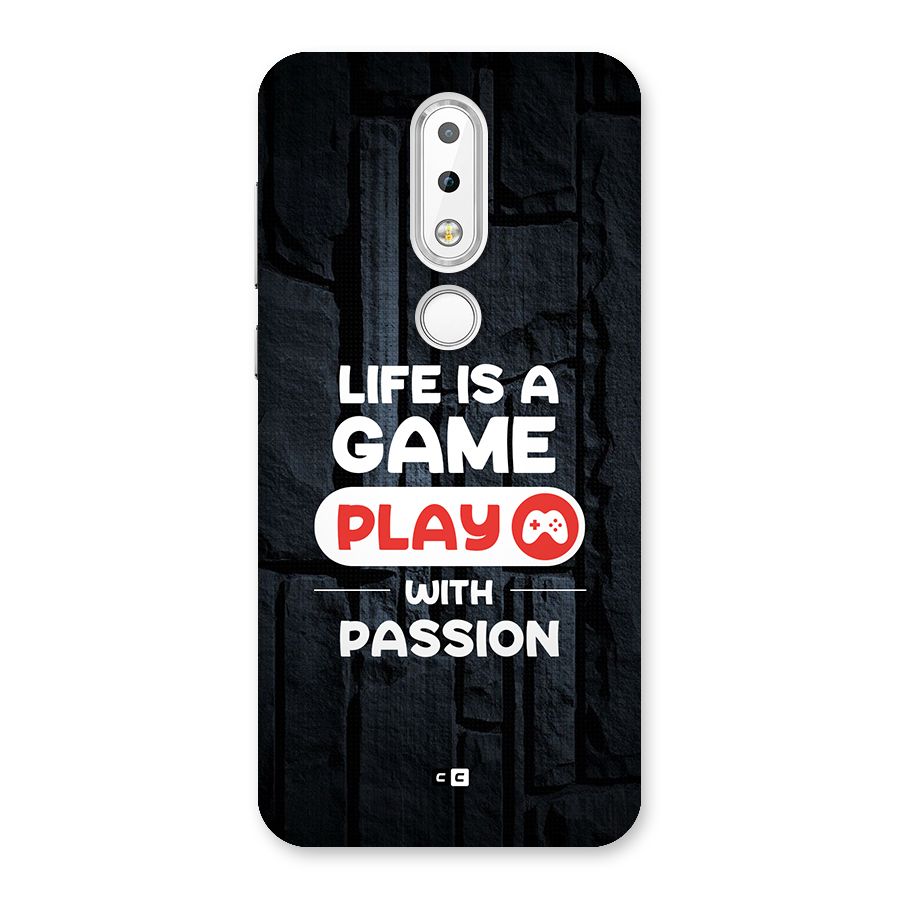 Play With Passion Back Case for Nokia 6.1 Plus