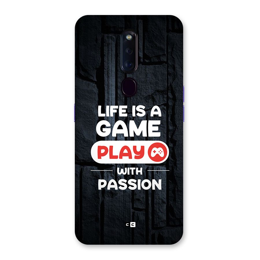 Play With Passion Back Case for Oppo F11 Pro