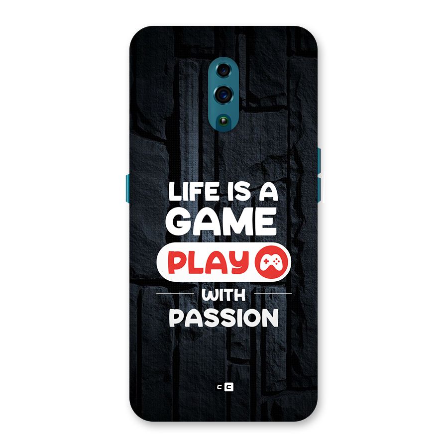 Play With Passion Back Case for Oppo Reno