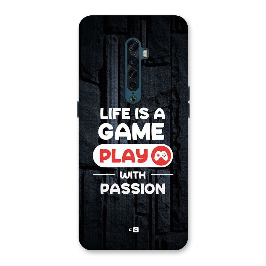 Play With Passion Back Case for Oppo Reno2