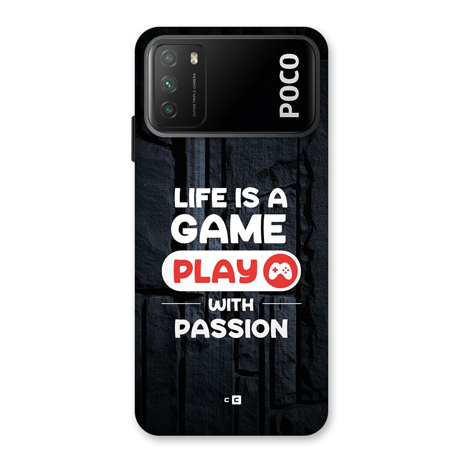 Play With Passion Back Case for Poco M3