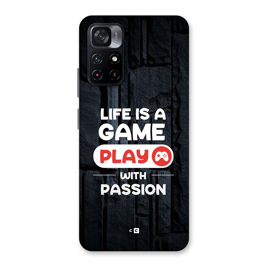Play With Passion Back Case for Poco M4 Pro 5G