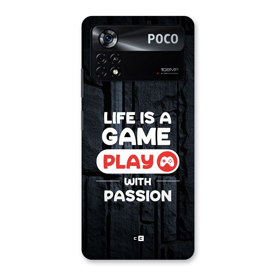 Play With Passion Back Case for Poco X4 Pro 5G