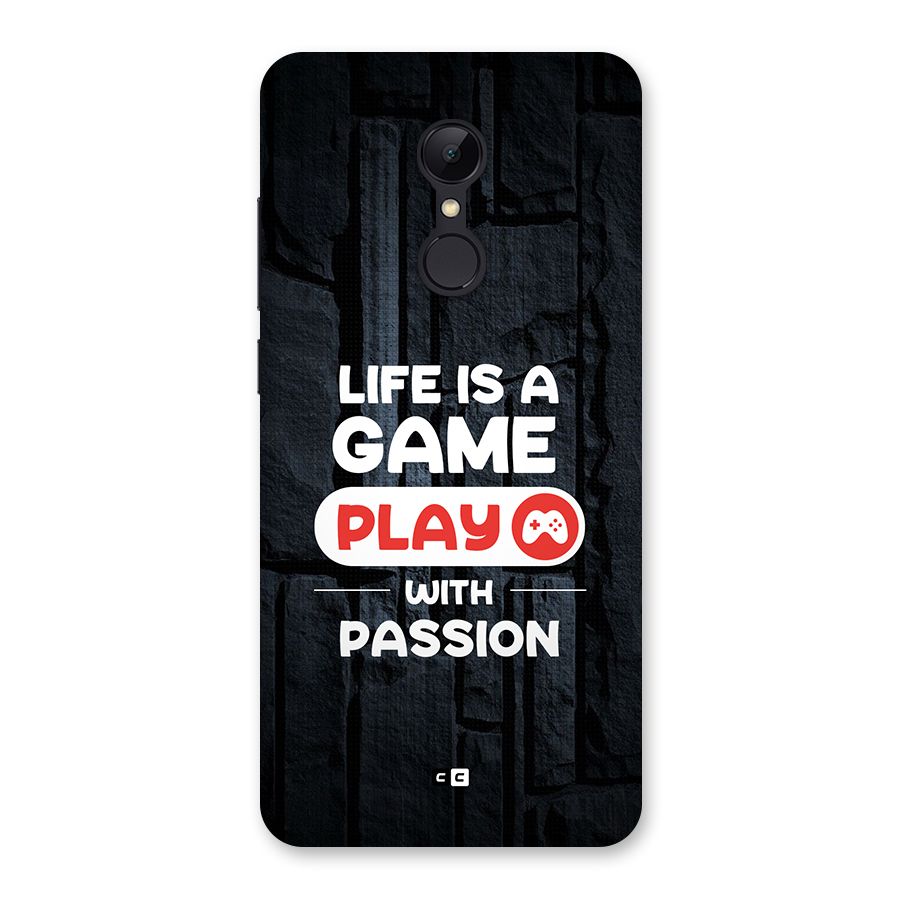 Play With Passion Back Case for Redmi 5