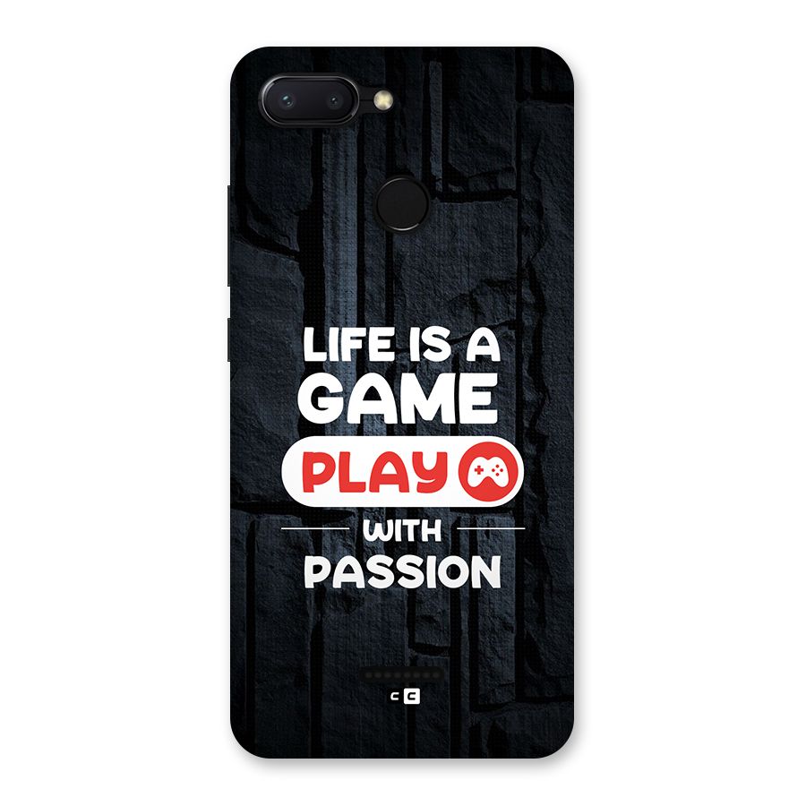 Play With Passion Back Case for Redmi 6