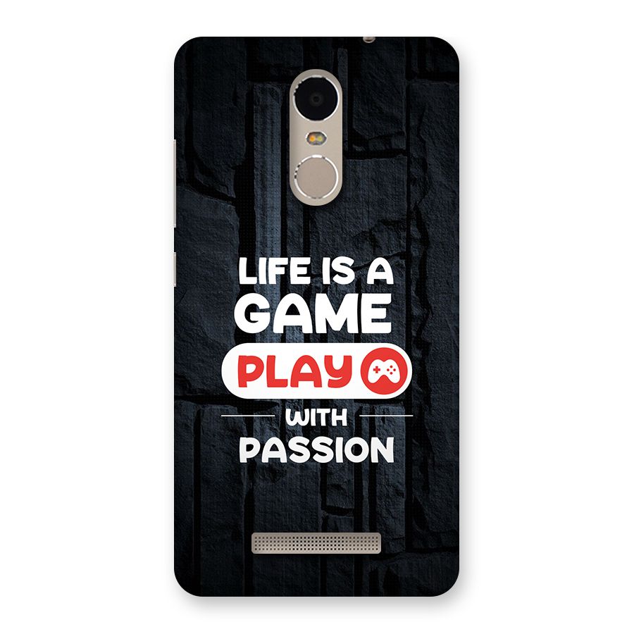 Play With Passion Back Case for Redmi Note 3