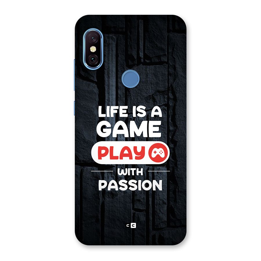 Play With Passion Back Case for Redmi Note 6 Pro