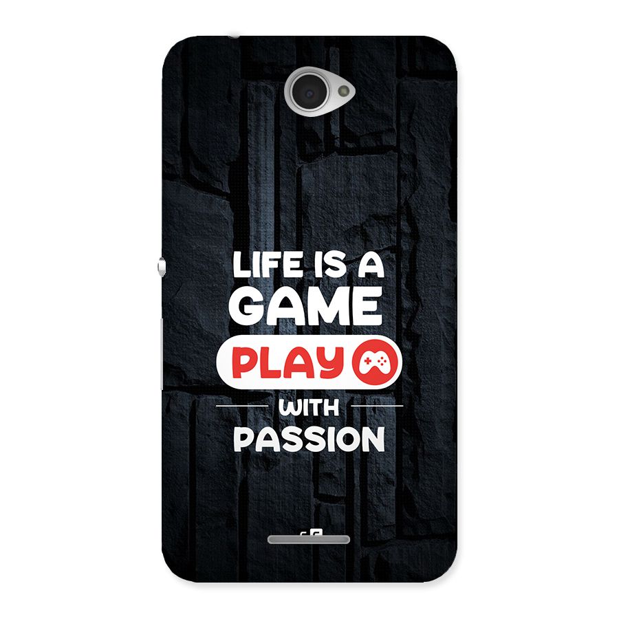 Play With Passion Back Case for Xperia E4