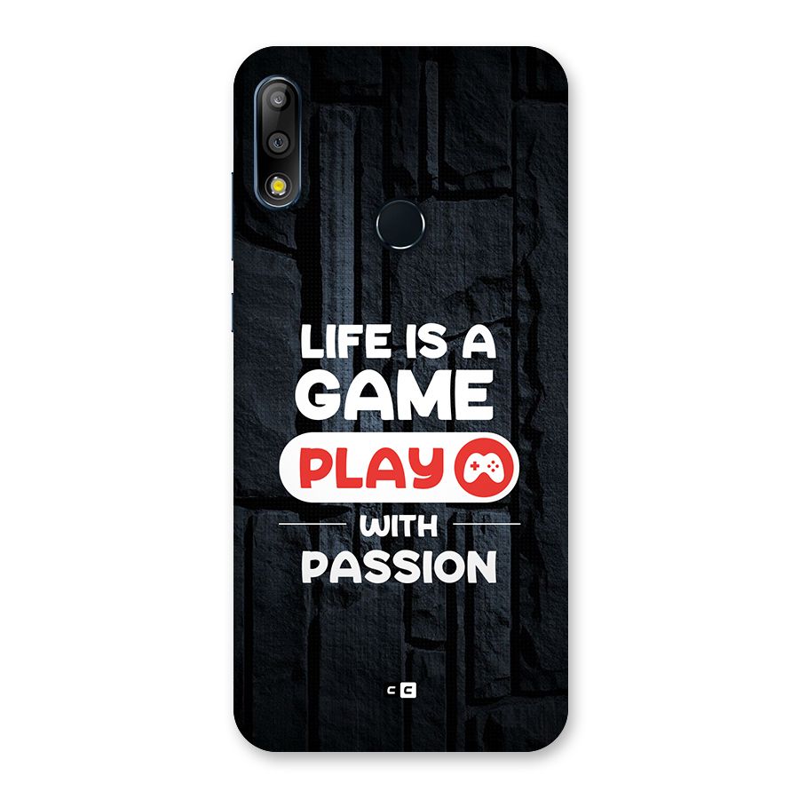 Play With Passion Back Case for Zenfone Max Pro M2