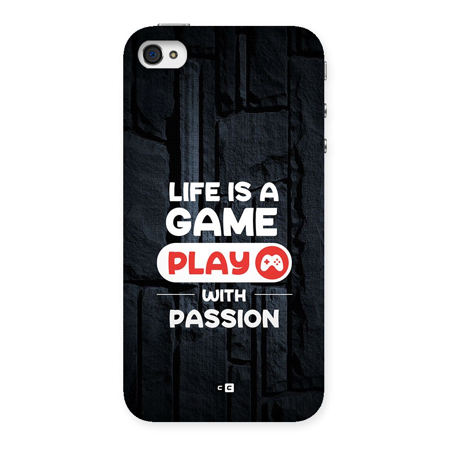Play With Passion Back Case for iPhone 4 4s