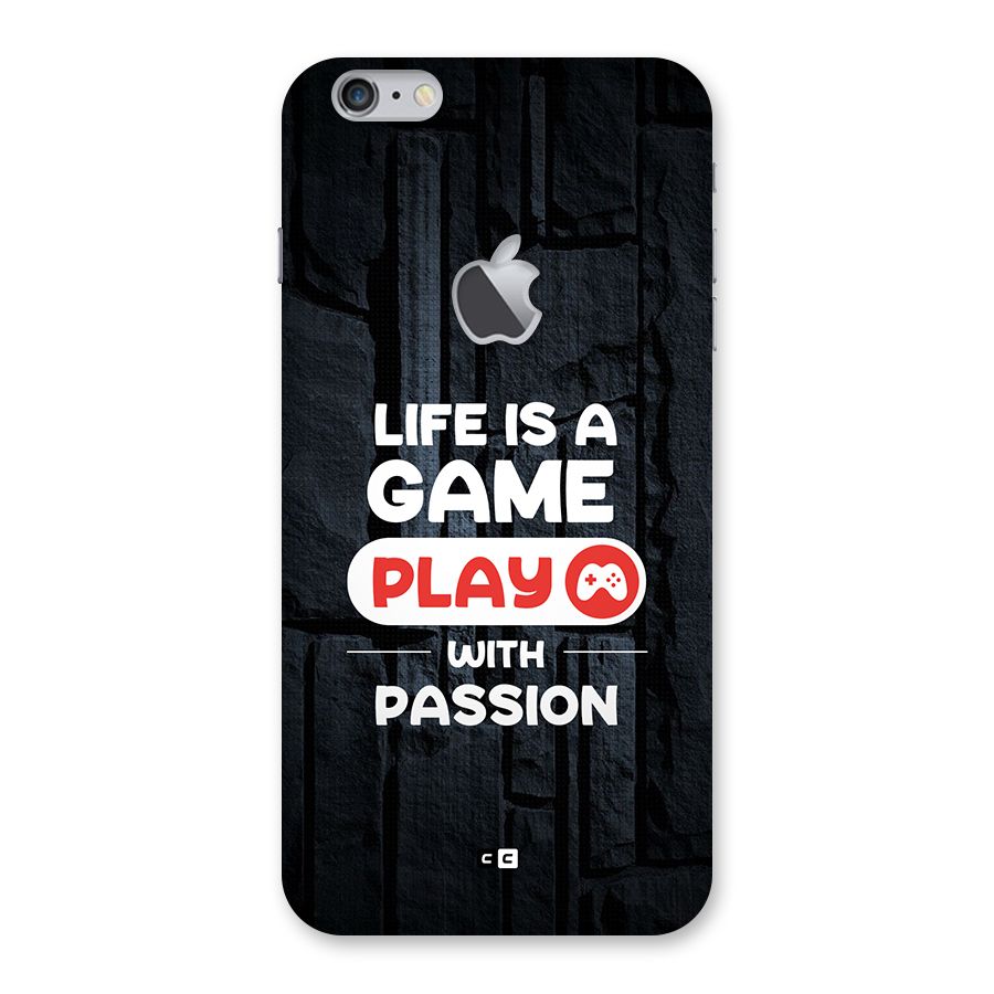 Play With Passion Back Case for iPhone 6 Plus 6S Plus Logo Cut