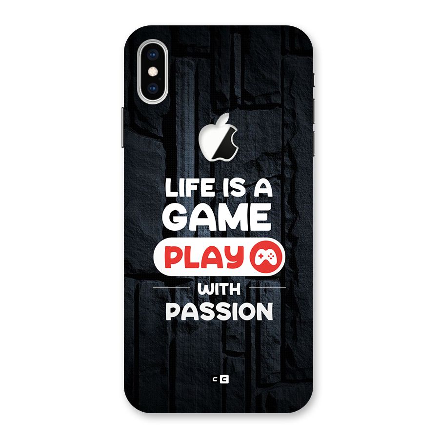Play With Passion Back Case for iPhone XS Max Apple Cut