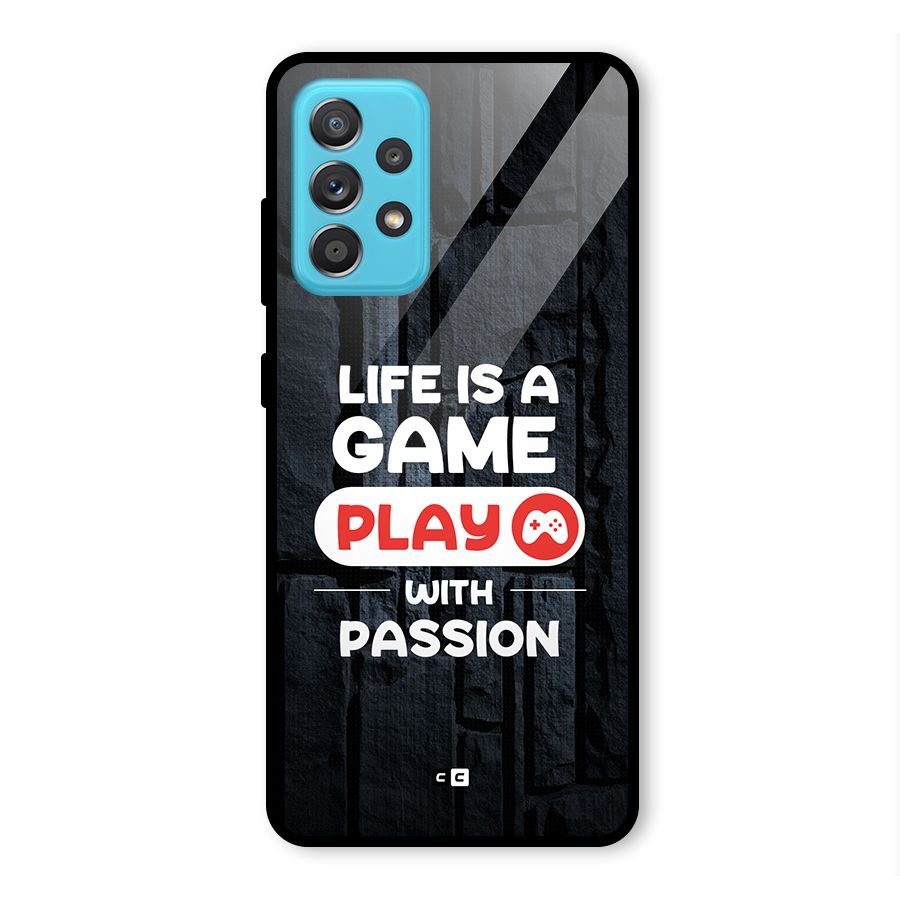 Play With Passion Glass Back Case for Galaxy A52s 5G