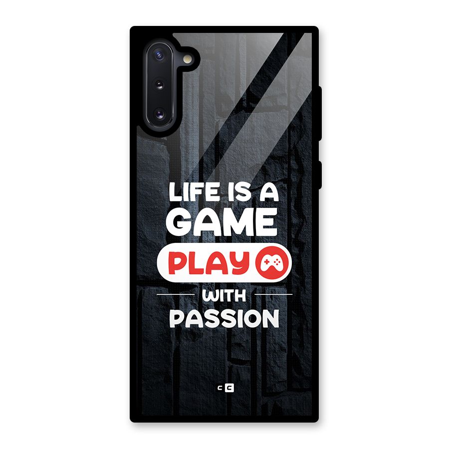Play With Passion Glass Back Case for Galaxy Note 10