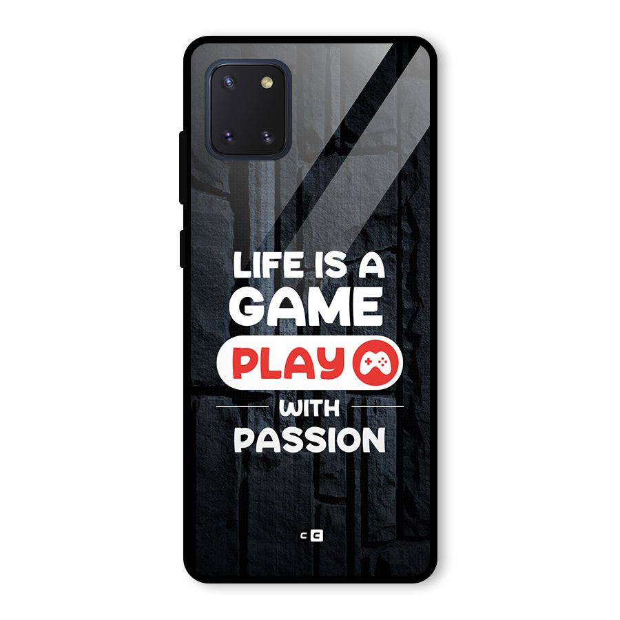 Play With Passion Glass Back Case for Galaxy Note 10 Lite