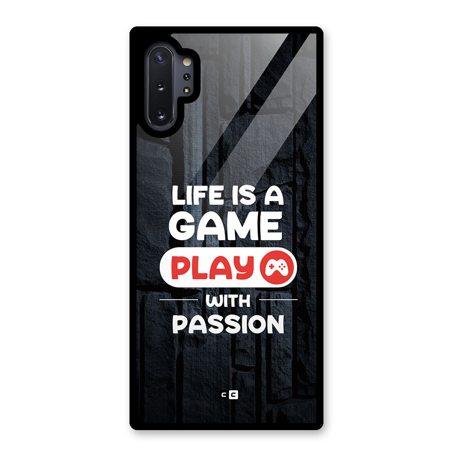Play With Passion Glass Back Case for Galaxy Note 10 Plus