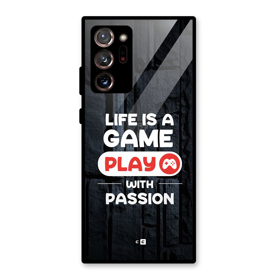 Play With Passion Glass Back Case for Galaxy Note 20 Ultra