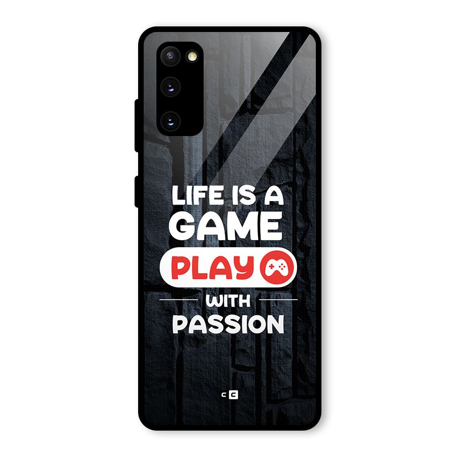 Play With Passion Glass Back Case for Galaxy S20 FE 5G