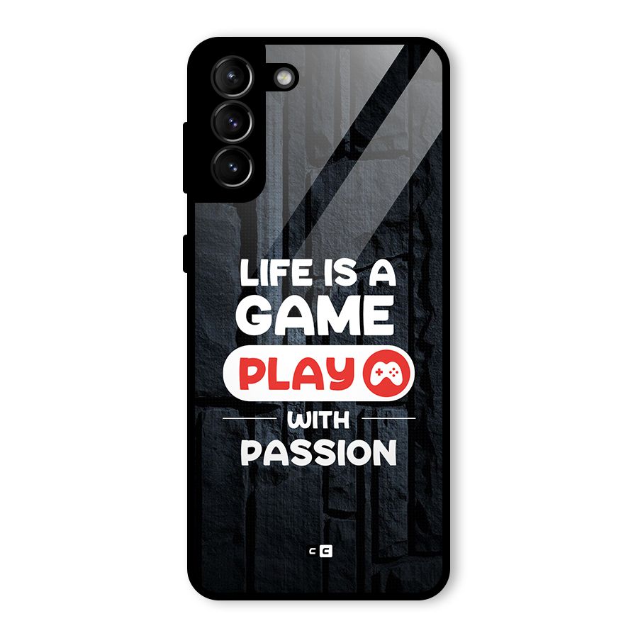Play With Passion Glass Back Case for Galaxy S21 Plus