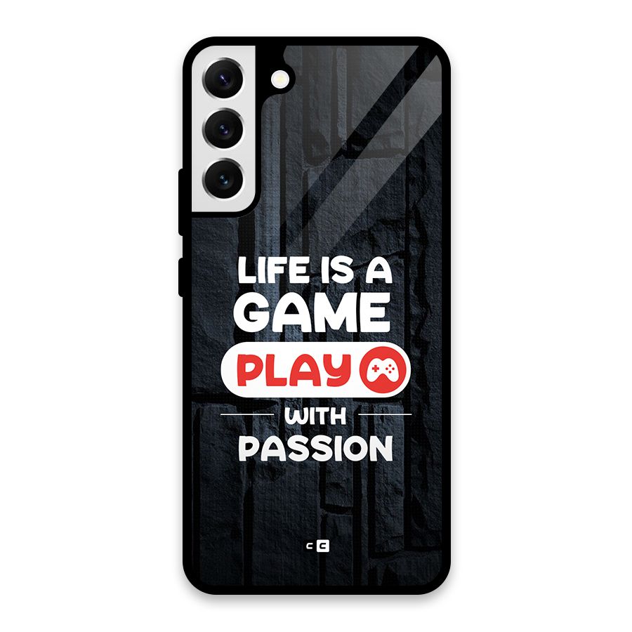 Play With Passion Glass Back Case for Galaxy S22 Plus 5G