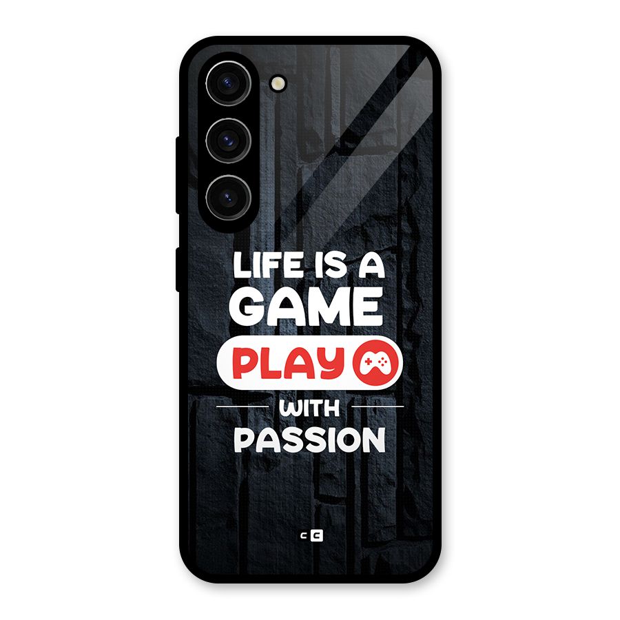 Play With Passion Glass Back Case for Galaxy S23