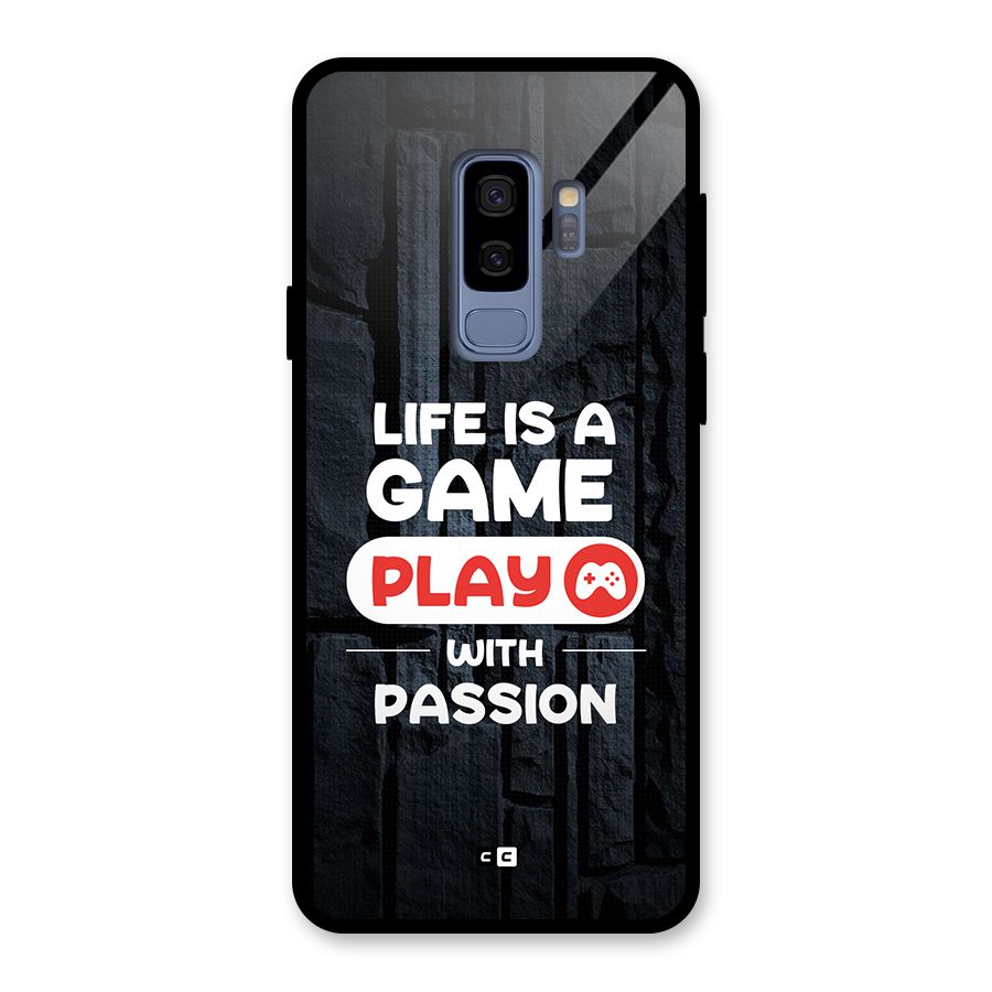 Play With Passion Glass Back Case for Galaxy S9 Plus