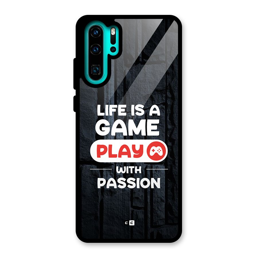 Play With Passion Glass Back Case for Huawei P30 Pro