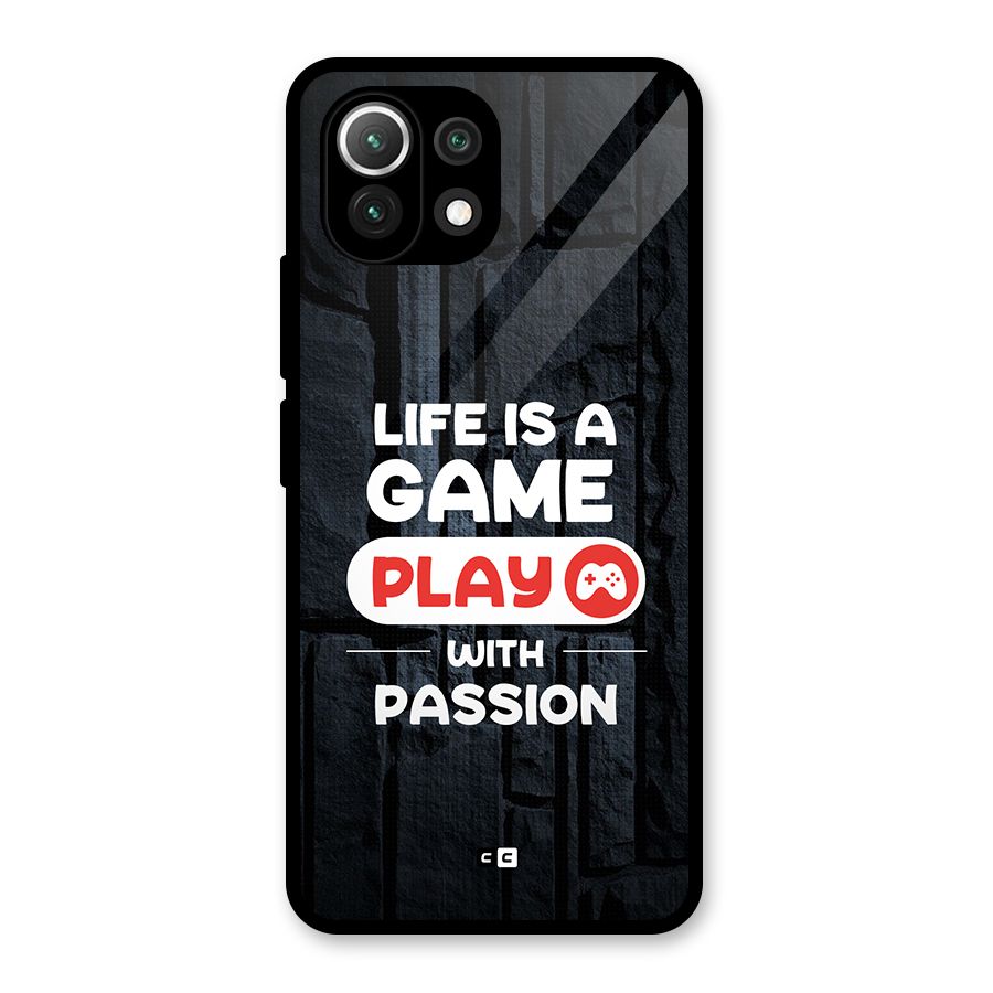 Play With Passion Glass Back Case for Mi 11 Lite