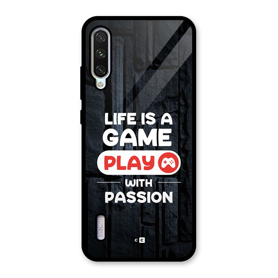 Play With Passion Glass Back Case for Mi A3