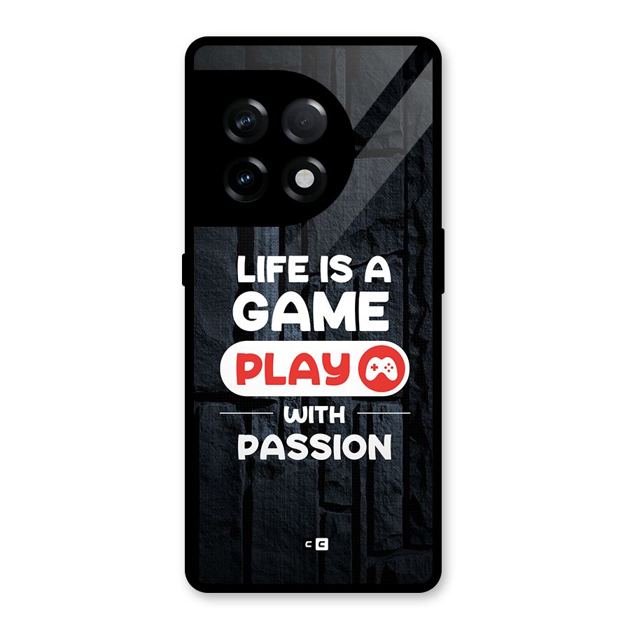 Play With Passion Glass Back Case for OnePlus 11R