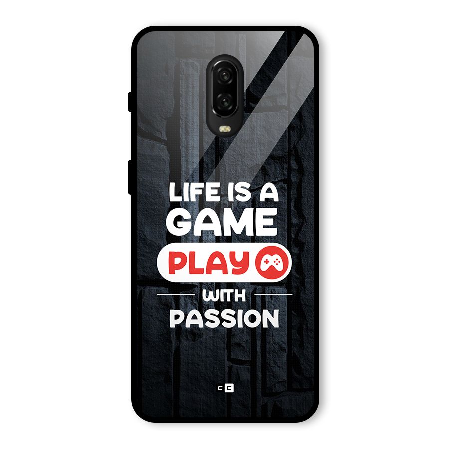 Play With Passion Glass Back Case for OnePlus 6T