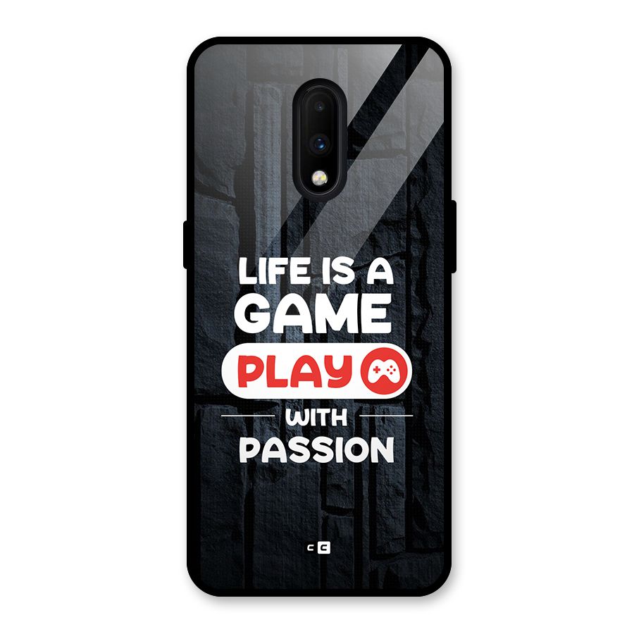 Play With Passion Glass Back Case for OnePlus 7