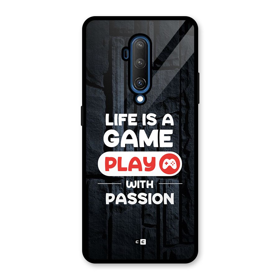 Play With Passion Glass Back Case for OnePlus 7T Pro