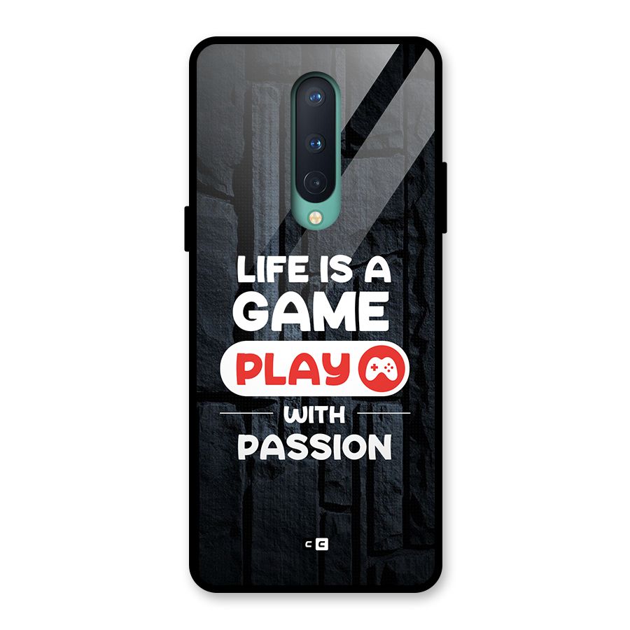 Play With Passion Glass Back Case for OnePlus 8