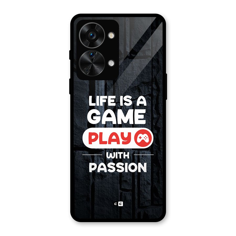 Play With Passion Glass Back Case for OnePlus Nord 2T
