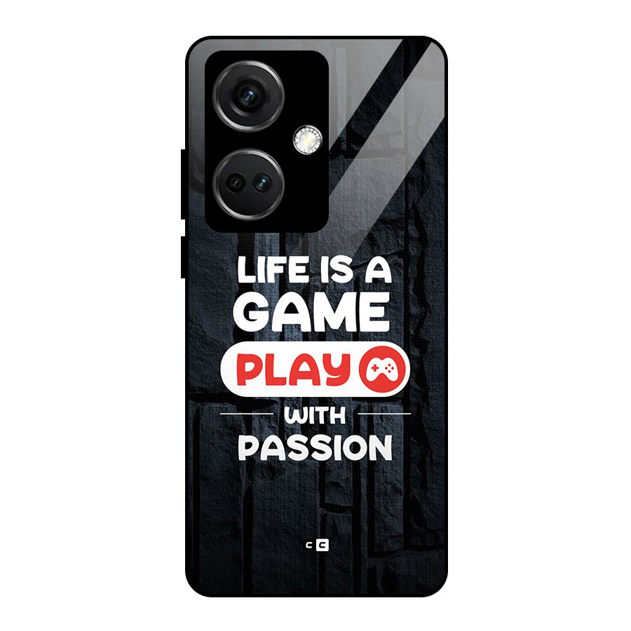 Play With Passion Glass Back Case for OnePlus Nord CE 3 5G