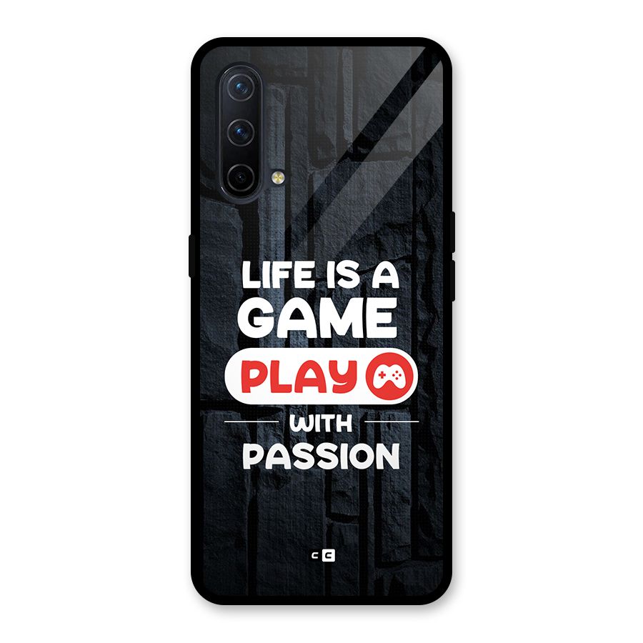 Play With Passion Glass Back Case for OnePlus Nord CE 5G