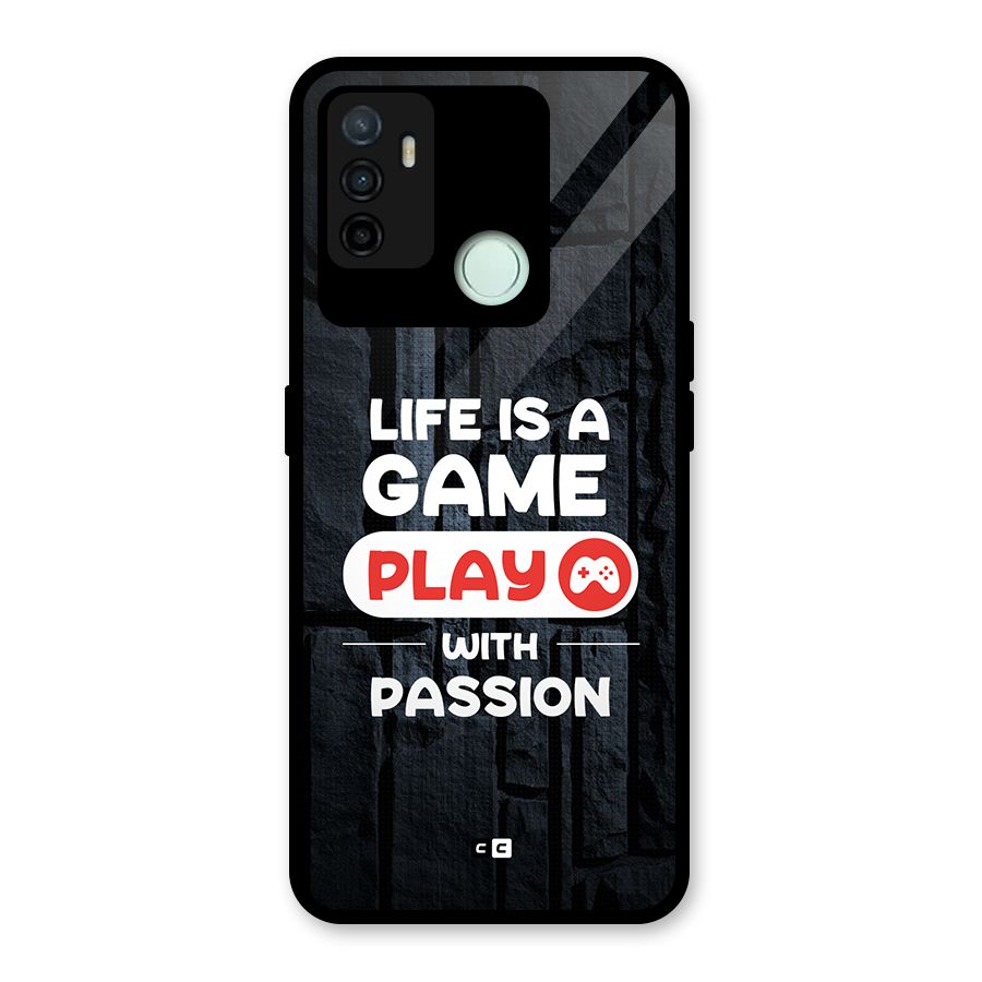 Play With Passion Glass Back Case for Oppo A53